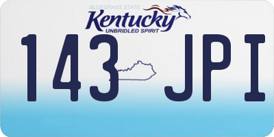 KY license plate 143JPI