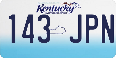 KY license plate 143JPN