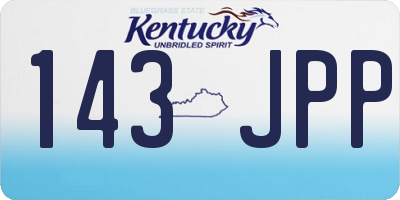 KY license plate 143JPP