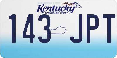 KY license plate 143JPT