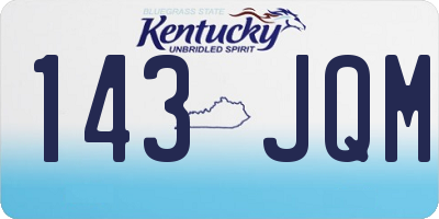 KY license plate 143JQM