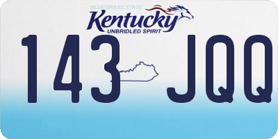 KY license plate 143JQQ