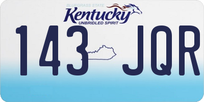 KY license plate 143JQR