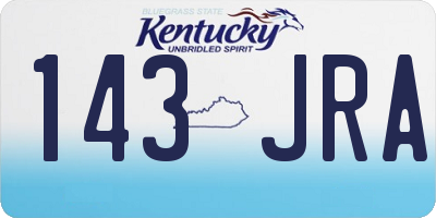 KY license plate 143JRA