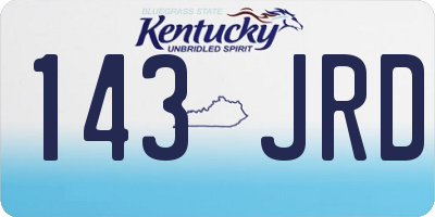 KY license plate 143JRD