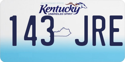 KY license plate 143JRE