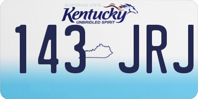 KY license plate 143JRJ