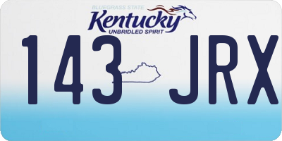 KY license plate 143JRX