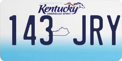 KY license plate 143JRY