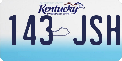 KY license plate 143JSH