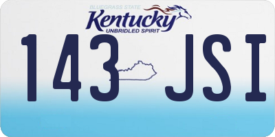 KY license plate 143JSI