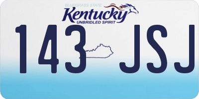 KY license plate 143JSJ
