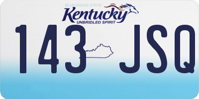 KY license plate 143JSQ