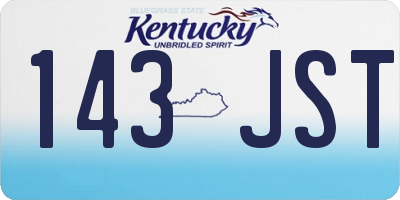 KY license plate 143JST