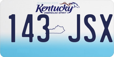 KY license plate 143JSX