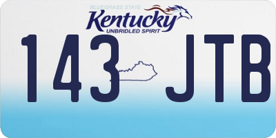 KY license plate 143JTB