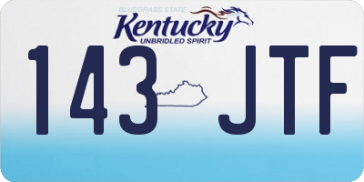 KY license plate 143JTF