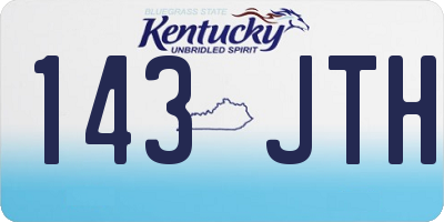KY license plate 143JTH