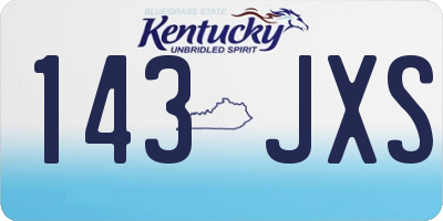 KY license plate 143JXS