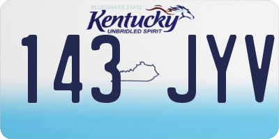 KY license plate 143JYV
