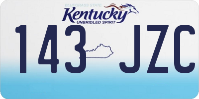 KY license plate 143JZC