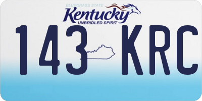 KY license plate 143KRC
