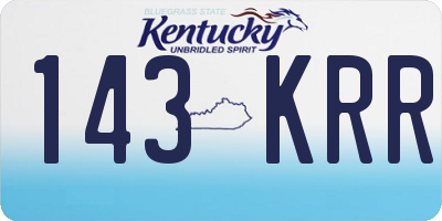 KY license plate 143KRR