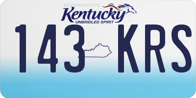 KY license plate 143KRS