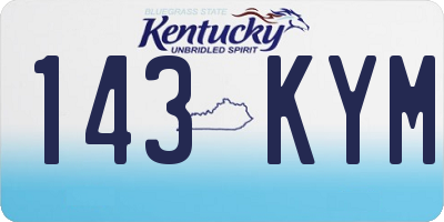 KY license plate 143KYM