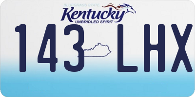 KY license plate 143LHX