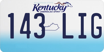 KY license plate 143LIG