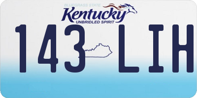 KY license plate 143LIH