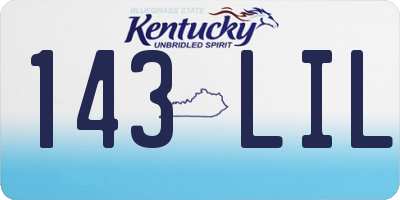 KY license plate 143LIL