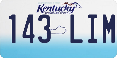 KY license plate 143LIM