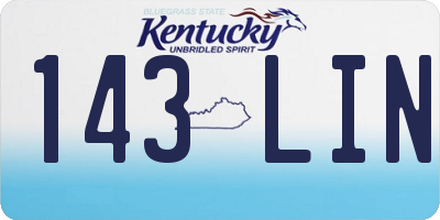 KY license plate 143LIN