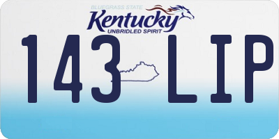 KY license plate 143LIP
