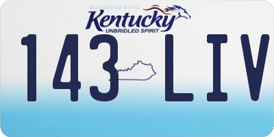 KY license plate 143LIV