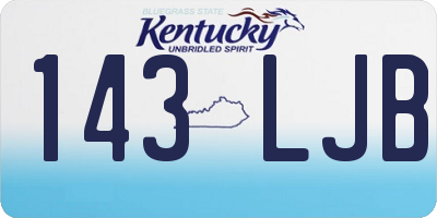 KY license plate 143LJB