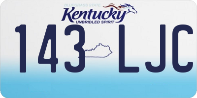 KY license plate 143LJC