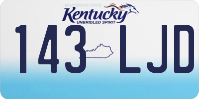 KY license plate 143LJD