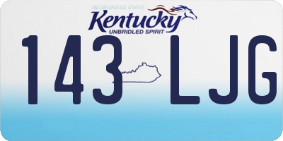 KY license plate 143LJG