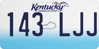 KY license plate 143LJJ