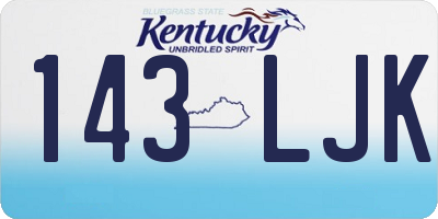 KY license plate 143LJK