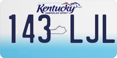 KY license plate 143LJL