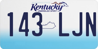 KY license plate 143LJN