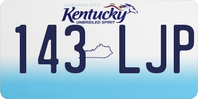 KY license plate 143LJP