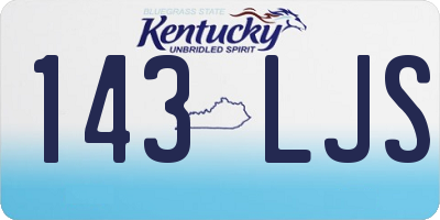 KY license plate 143LJS