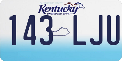 KY license plate 143LJU