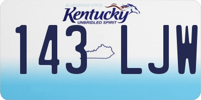 KY license plate 143LJW