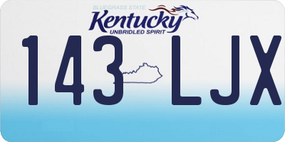 KY license plate 143LJX